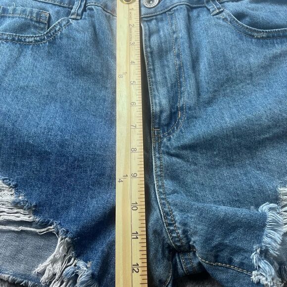 Rewash Women Shorts 11/30 Super High Rise Vintage Reunion Ripped Frayed #0271 - Picture 6 of 8